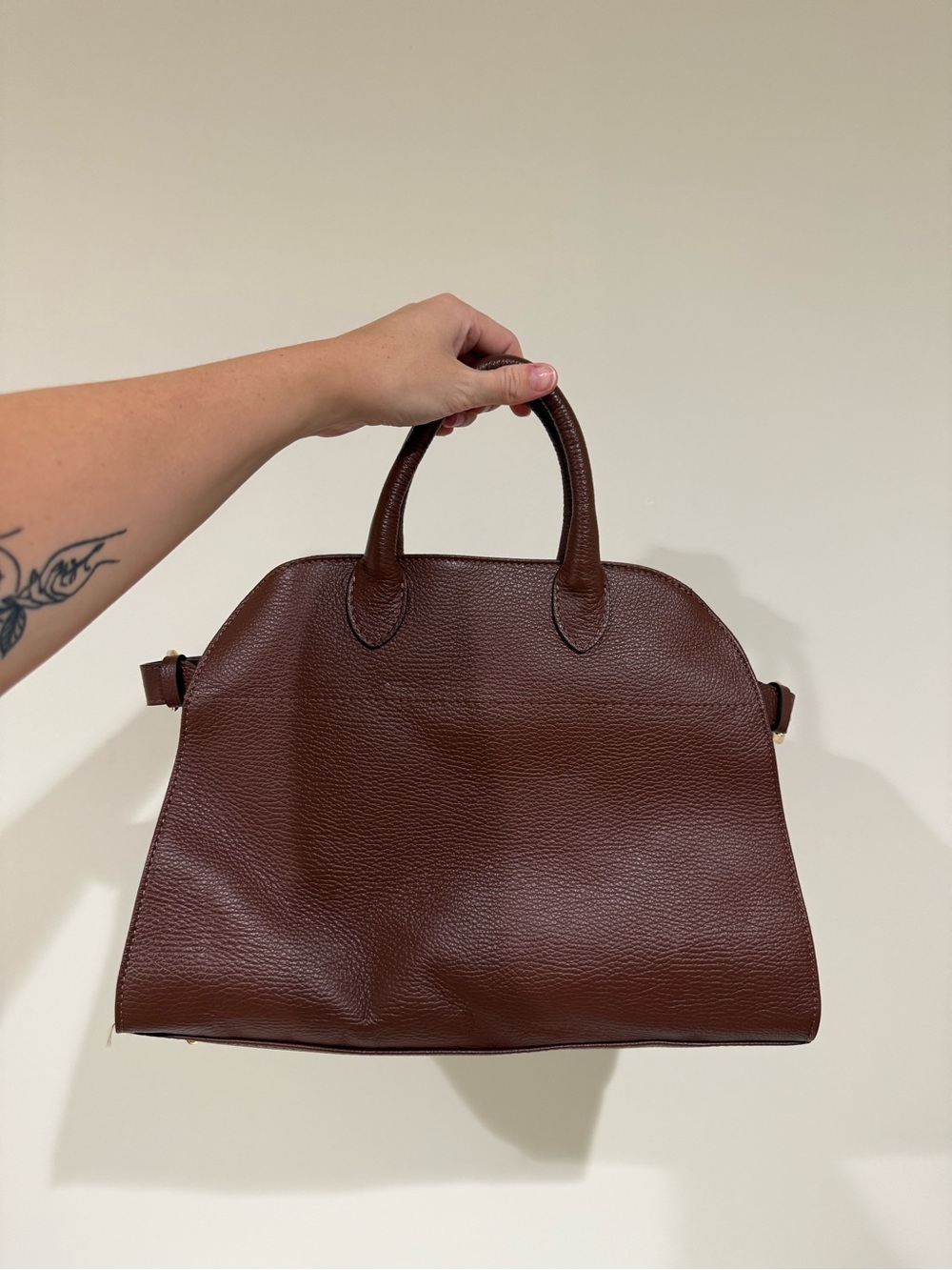 Anna Paola Italy Classic Brown Leather Satchel
